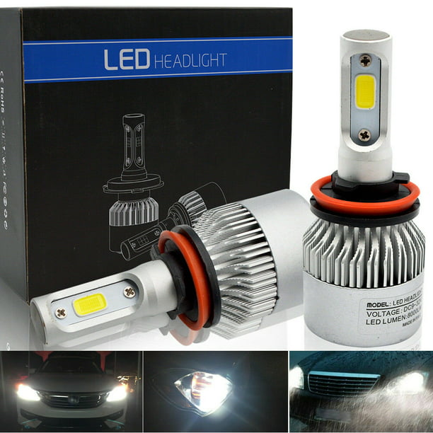 2x S2 H7 72W 8000LM LED Light Headlight Car Hi/Lo Beam Bulb Fog Lamp Kit 6500K